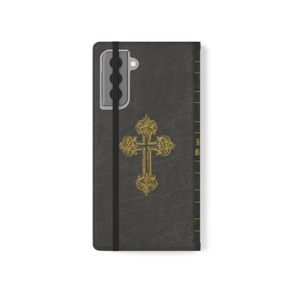 Holy Bible Personalized Phone Wallet | Custom Name or Initials - Black