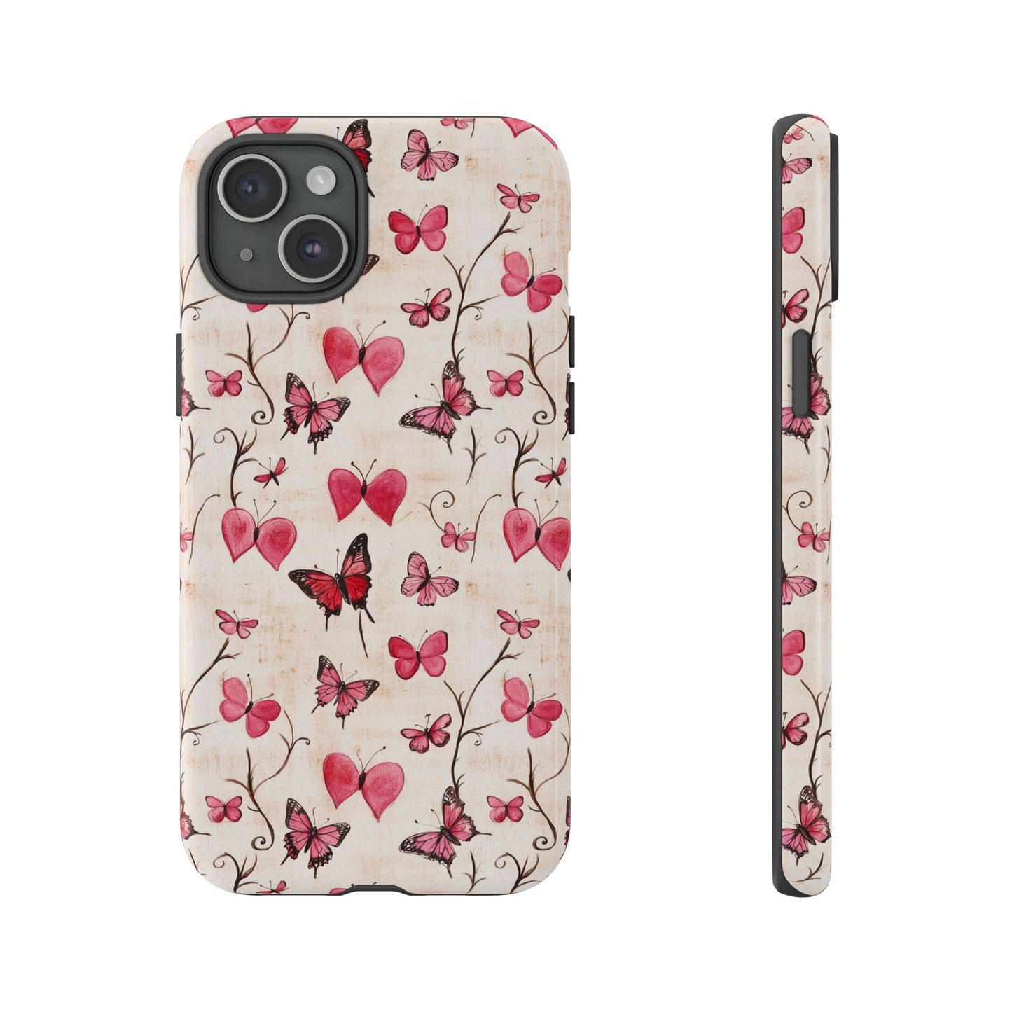 Pink Hearts & Butterflies Case