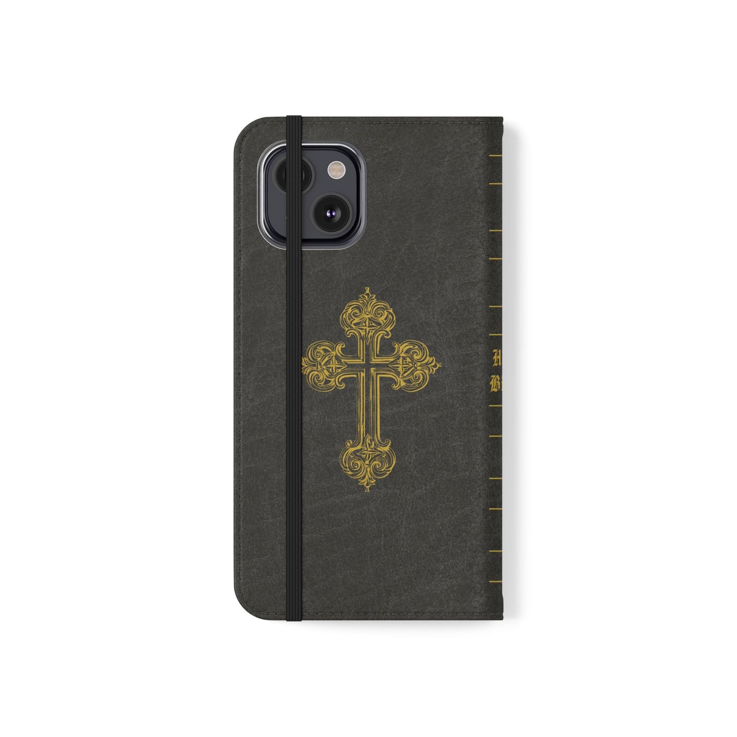 Holy Bible Personalized Phone Wallet | Custom Name or Initials - Black