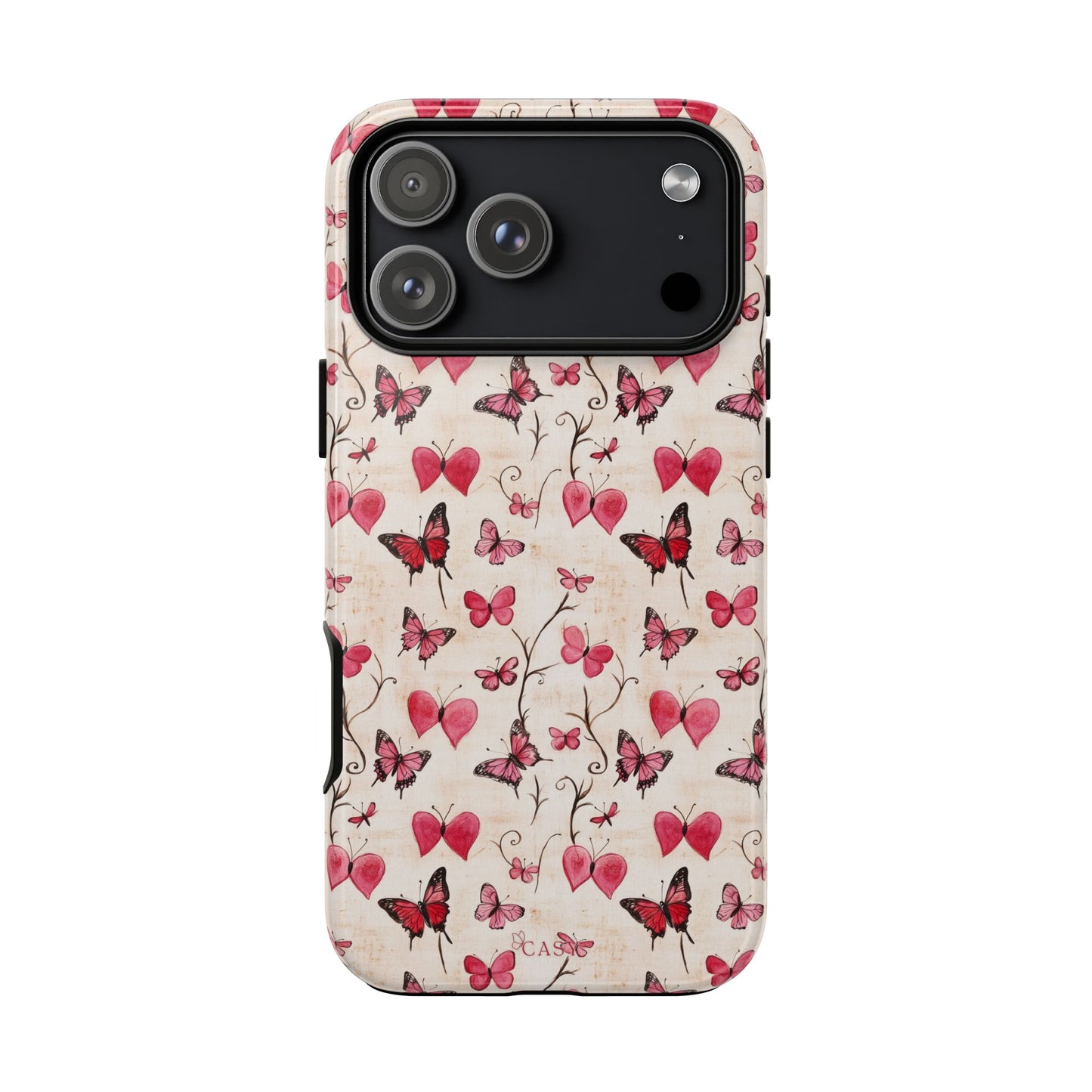 Pink Hearts & Butterflies | Love in Flight Phone Case