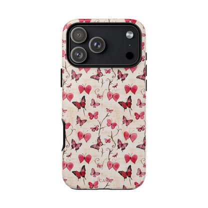 Pink Hearts & Butterflies | Love in Flight Phone Case