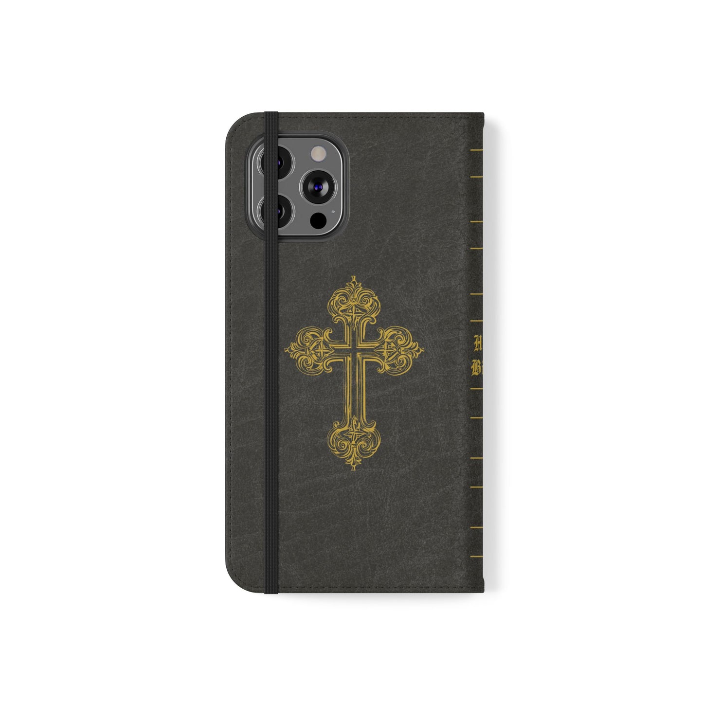 Holy Bible Personalized Phone Wallet | Custom Name or Initials - Black